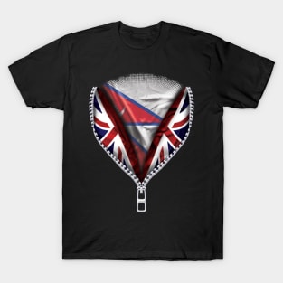 Nepalese Flag  Nepal Flag zipped British Flag - Gift for Nepalese From Nepal T-Shirt